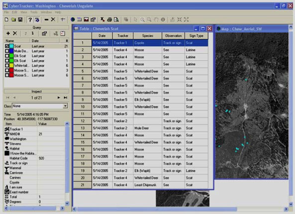 CyberTracker screen